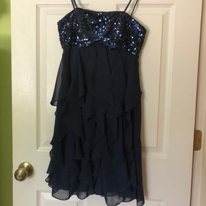 Adrianna Papell Navy Cocktail Dress